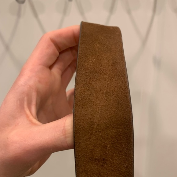 Tory Burch Sawyer Needlepoint Suede Shoulder Bag Brown Multicolored Florals - Picture 5 of 15